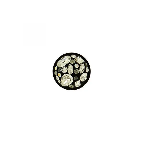 MY iMenso 925/rhod-plated insignia/ring "man made crystal" el.special blk 14mm