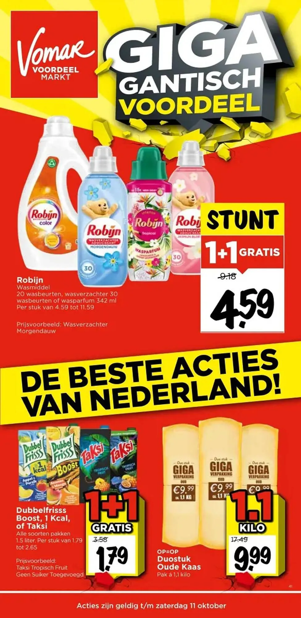 Vomar Voordeelmarkt folder van 9 oktober tot 11 oktober 2025 - Folder pagina 1