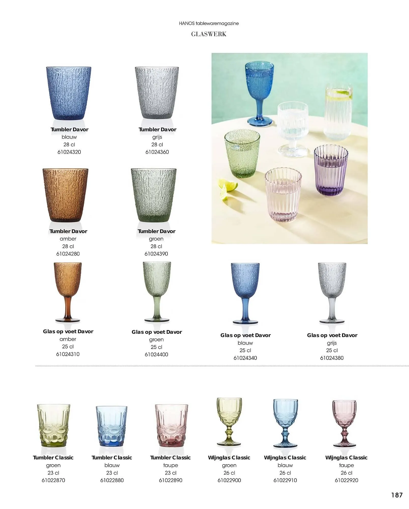HANOS Tableware Magazine 2023-2024 van 1 januari tot 30 april 2024 - Folder pagina 187