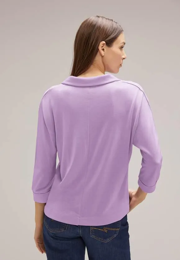 Poloshirt in knitwear-look