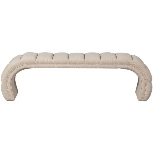 WOOOD bankje Traffic - Stof - Naturel - 47x163x51