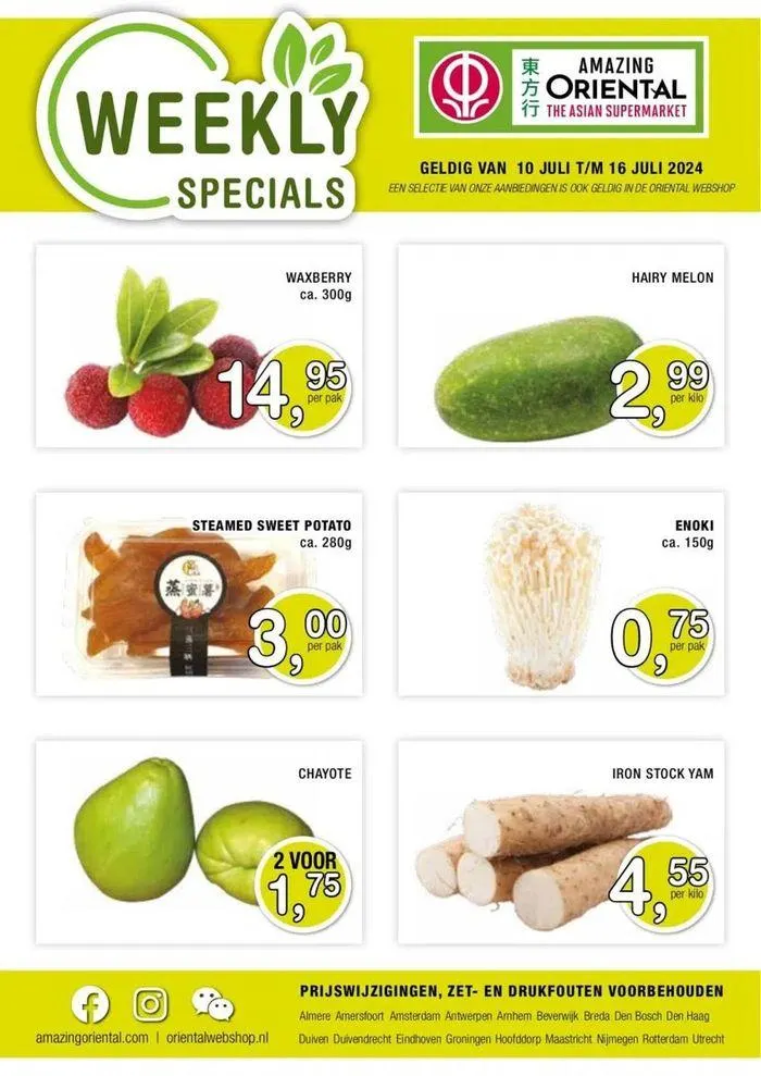 Amazing Oriental Weekly Specials! van 10 juli tot 24 juli 2024 - Folder pagina 1