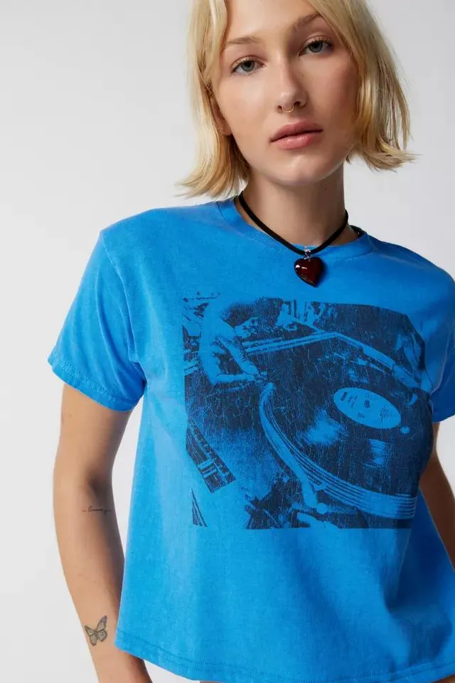 Record Player Alexa Baby Tee
