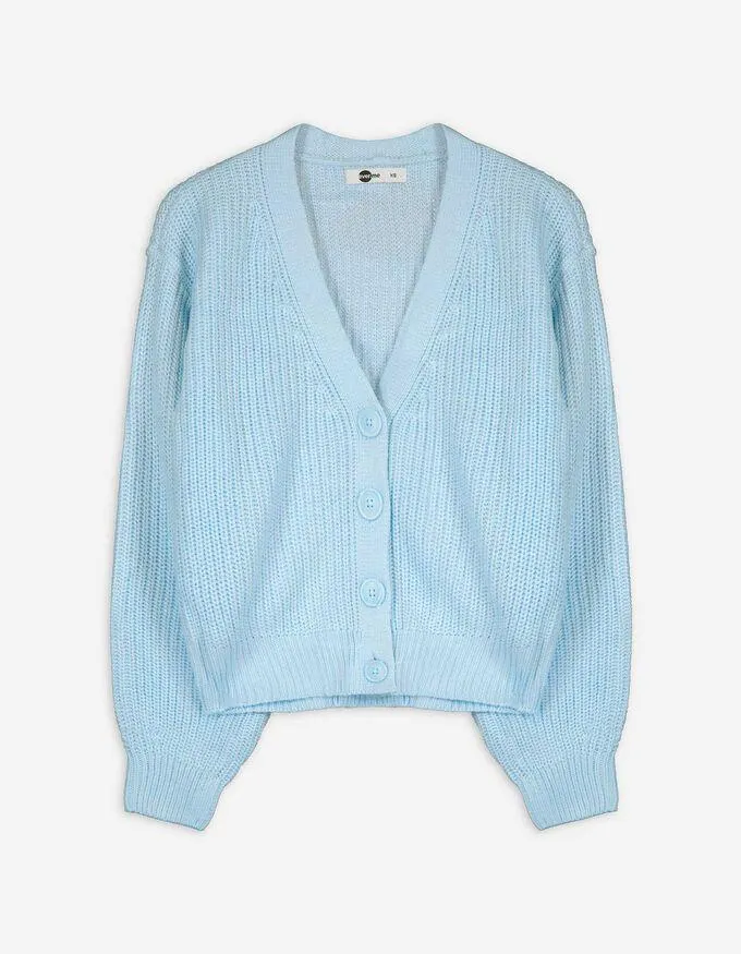 Vest - Ribtricot - lichtblauw