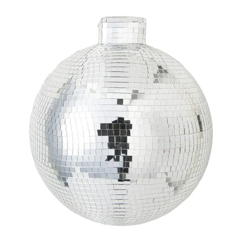 Wandhanger disco kerstbal - zilverkleurig - ø31.5 cm