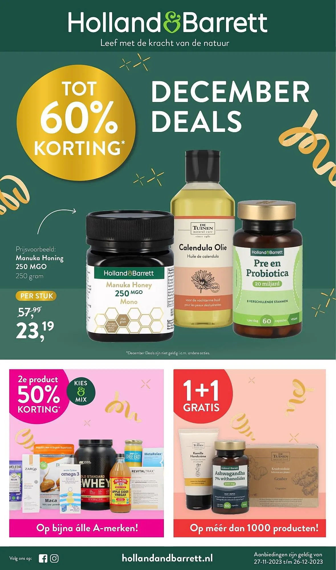Holland & Barrett folder van 3 december tot 10 december 2023 - Folder pagina 1