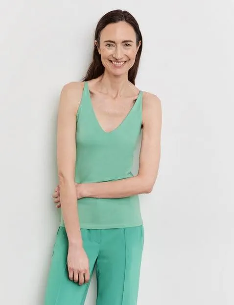 Basic top met rugdecolleté