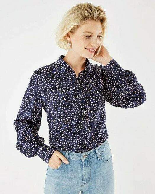 Print Blouse Navy