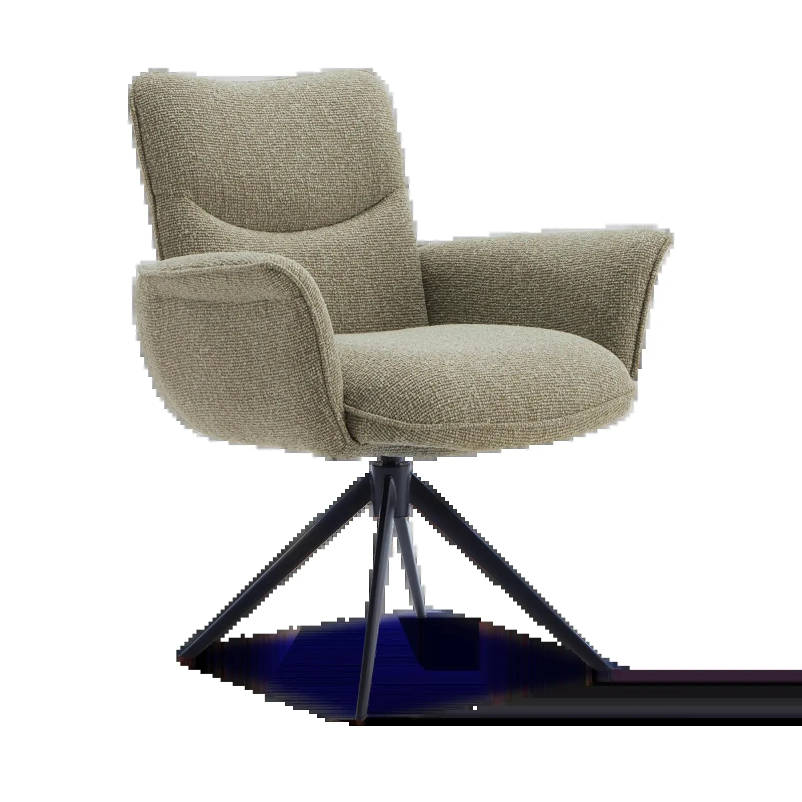 Armstoel Kaya (poot draai: zwart) - Lodge Thyme