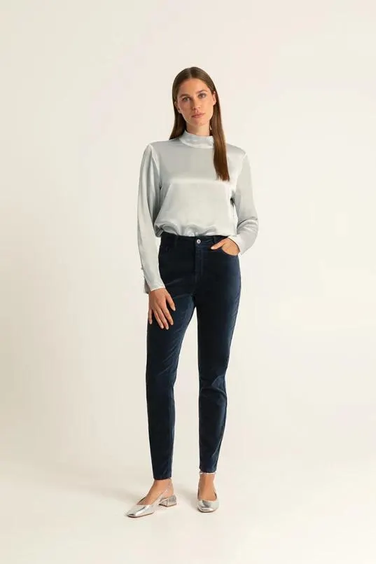 Velours 5-pocket skinny