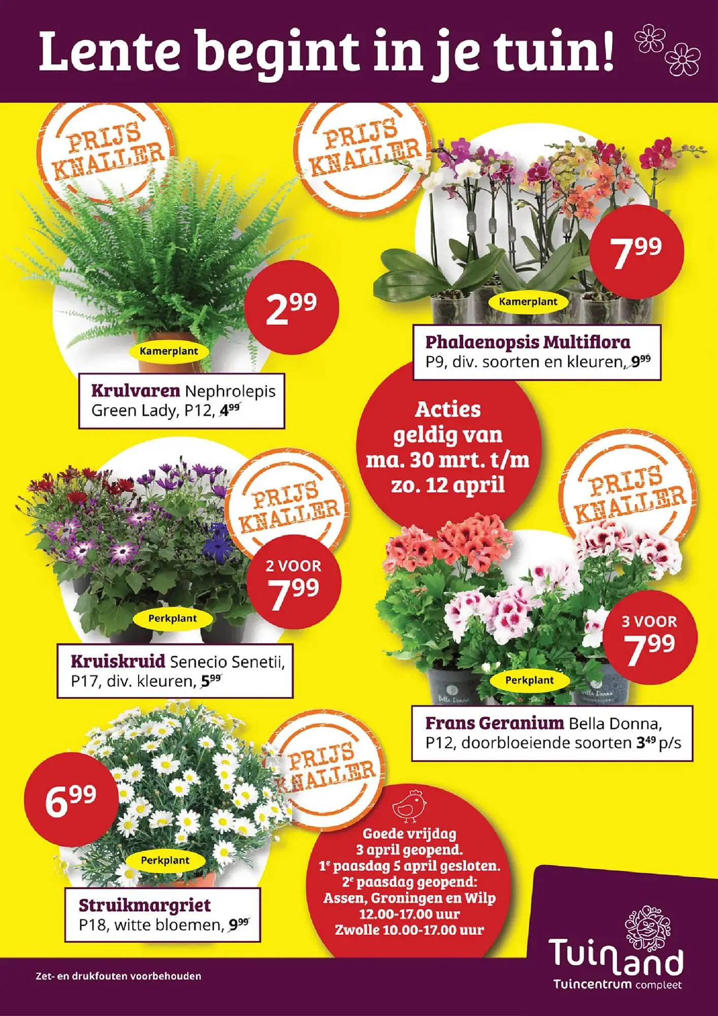 Tuinland folder van 30 maart tot 12 april 2026 - Folder pagina 1