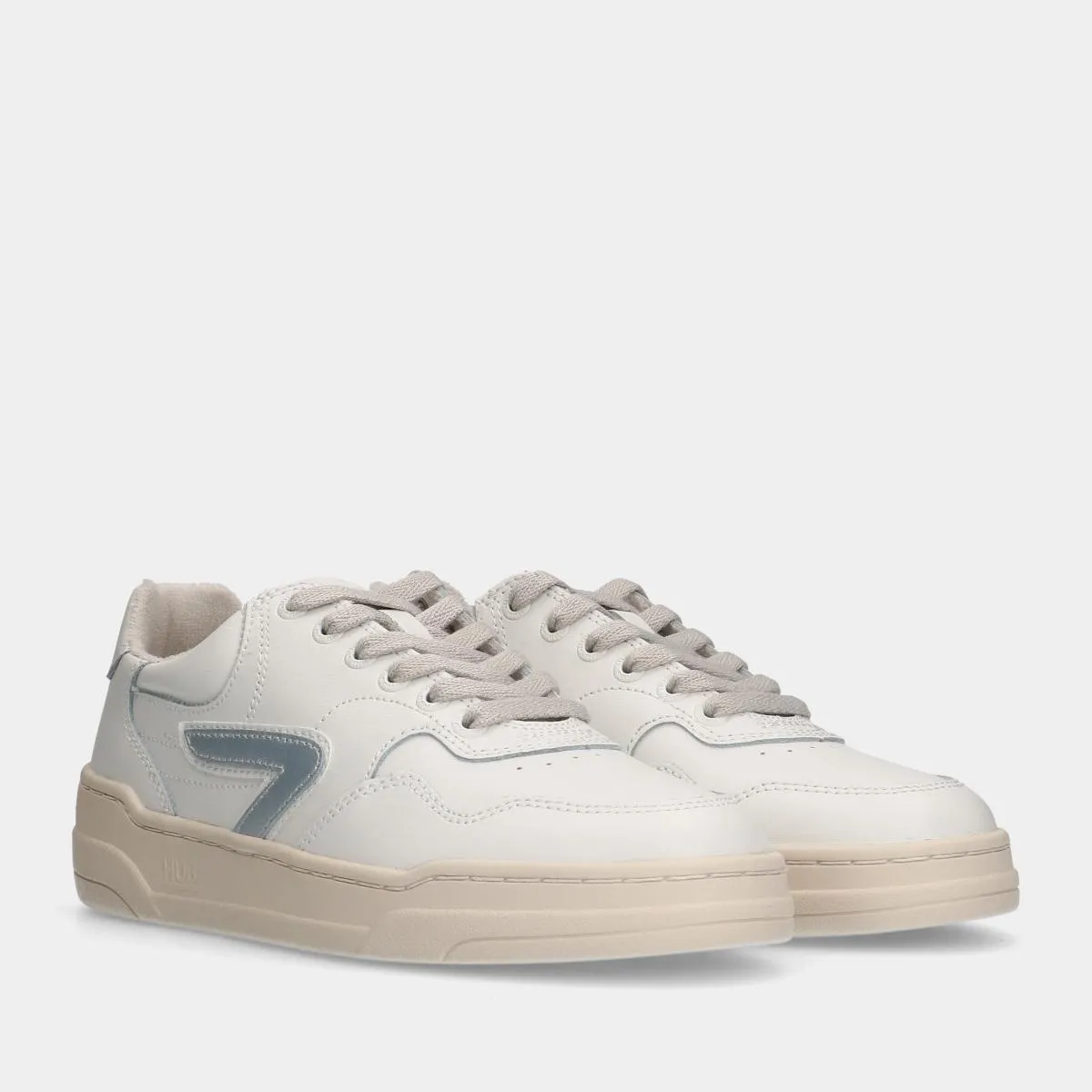Hub court L31 off white/beige dames sneakers