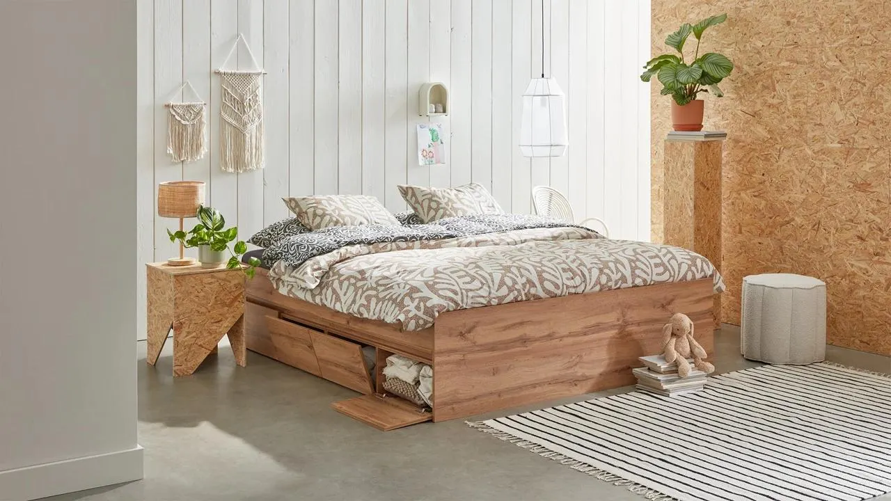 Opbergbed Barn met kleppen