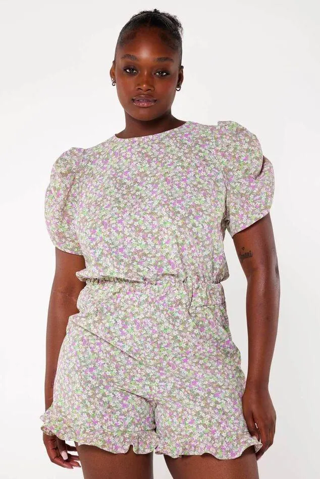 Playsuit met bloemenprint