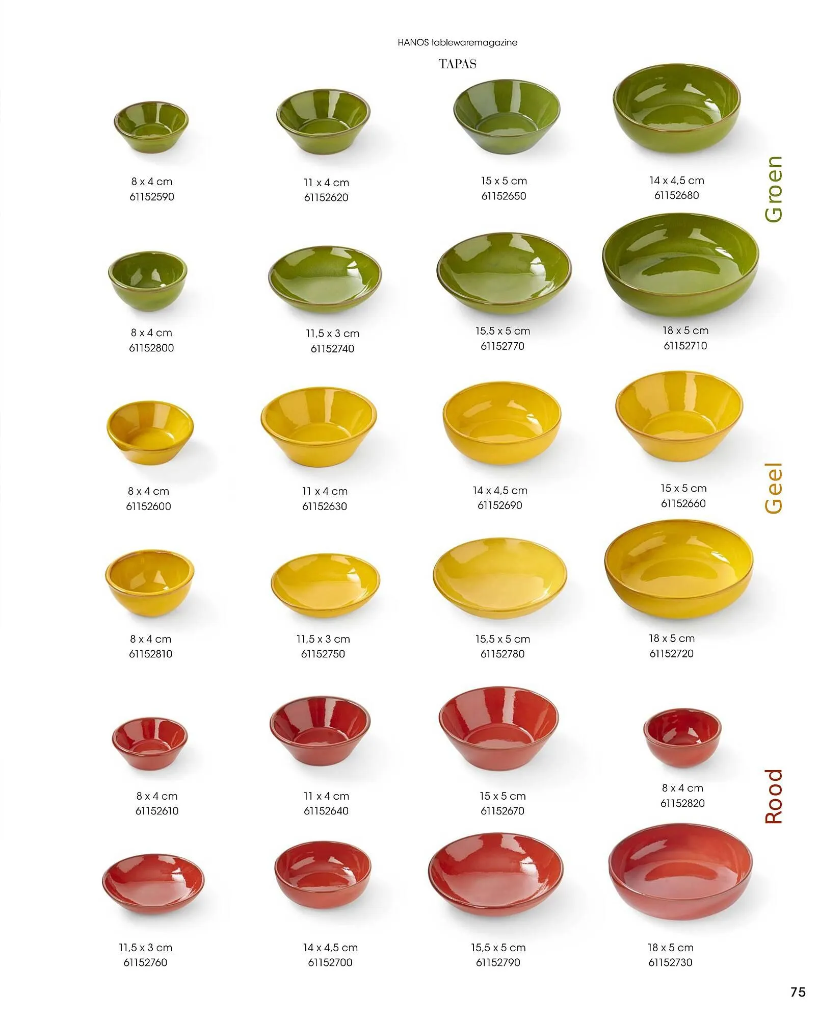 HANOS Tableware Magazine 2023-2024 van 1 januari tot 30 april 2024 - Folder pagina 75
