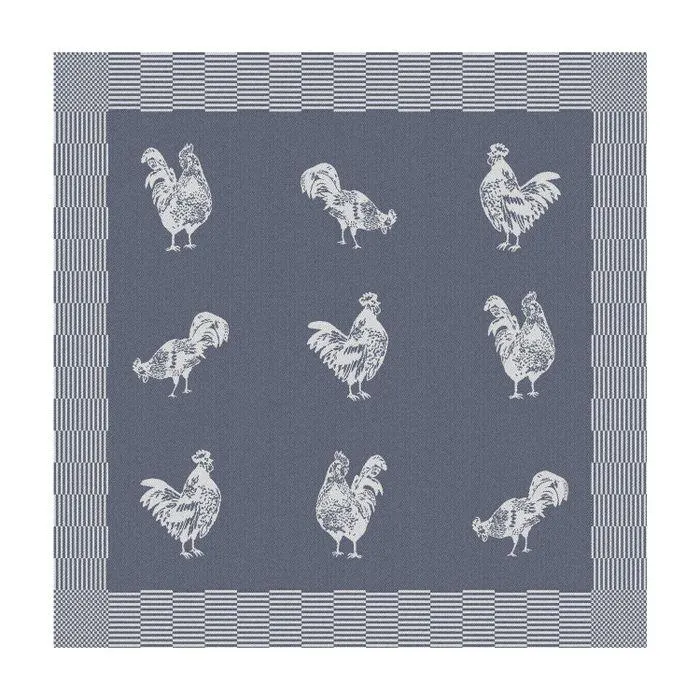 DDDDD Theedoek Goodmorning 60x65cm - blue - set van 6