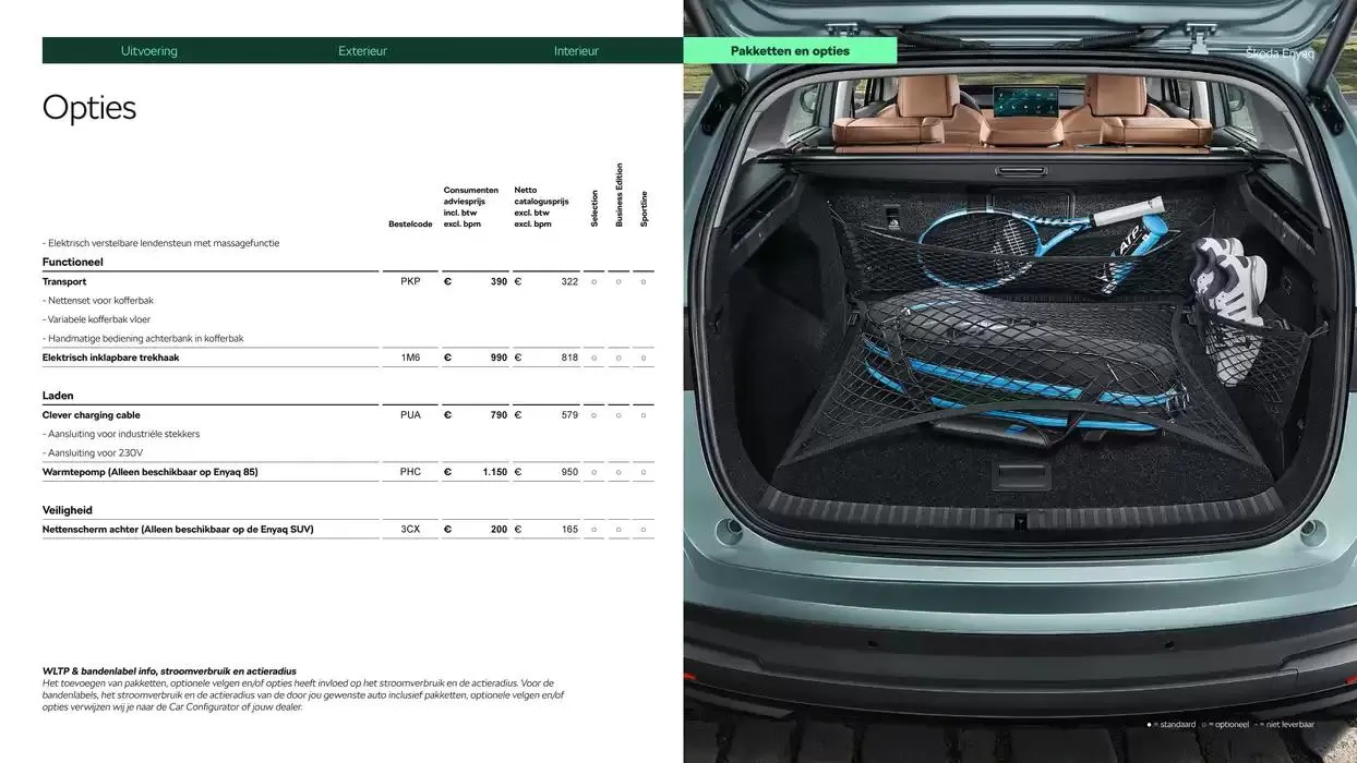 Škoda Enyaq prijslijst per 1 oktober 2024 van 22 oktober tot 22 oktober 2025 - Folder pagina 14