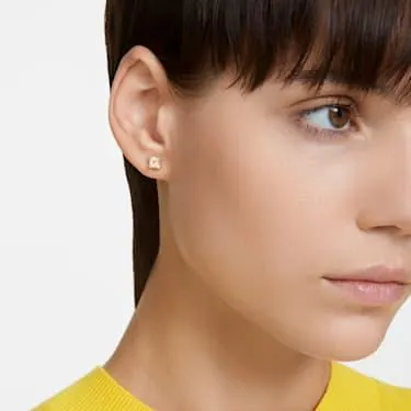 Square cut, Yellow, Gold-tone plated