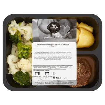 Vers Aan Tafel Gehaktbal met Bloemkool Broccoli en Gekookte Aardappelen 485g
