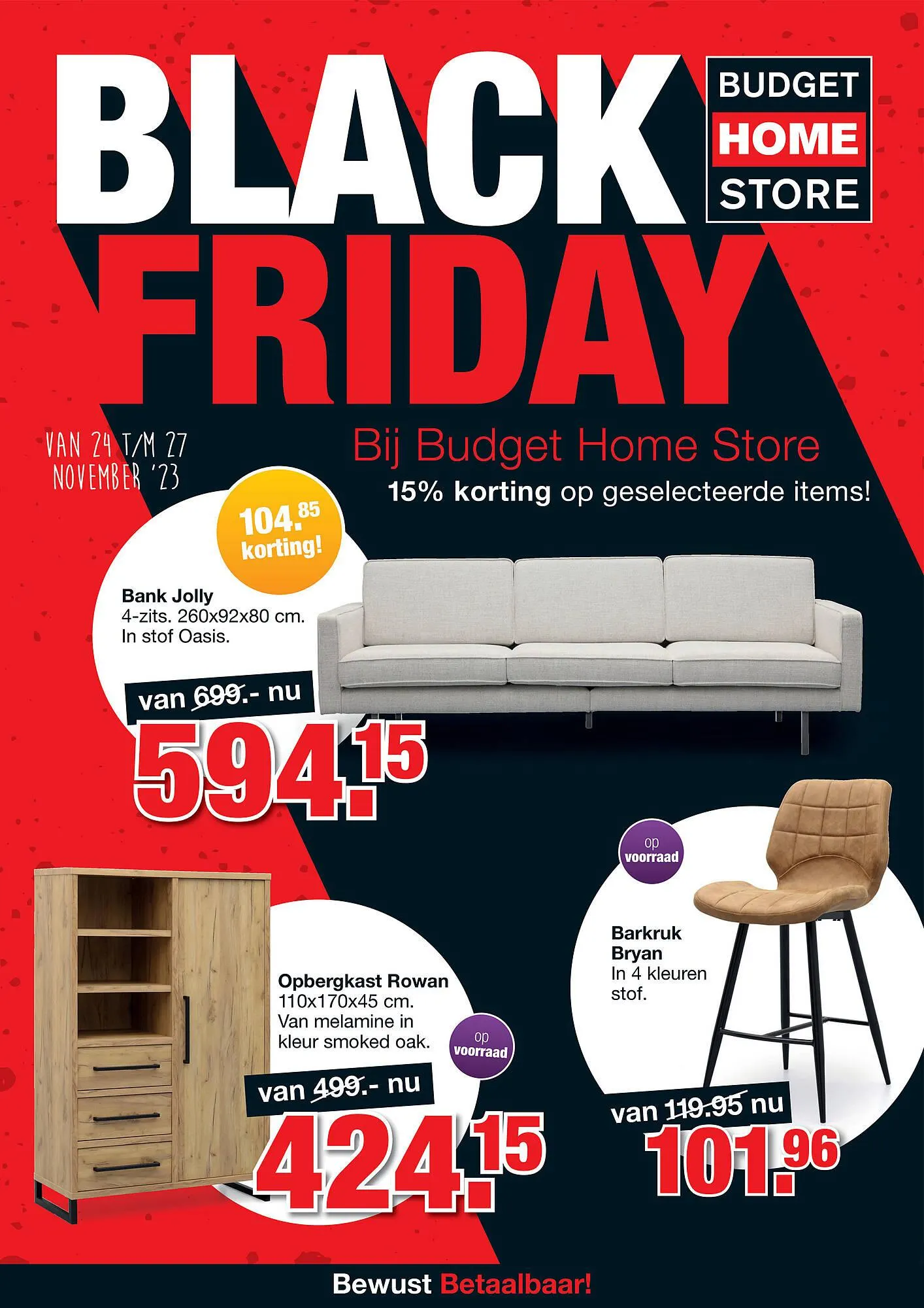 Budget Home Store folder van 24 november tot 27 november 2023 - Folder pagina 1