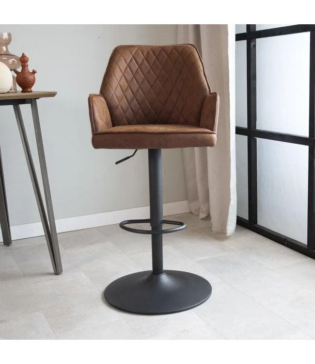 Industriële barkruk Novan cognac