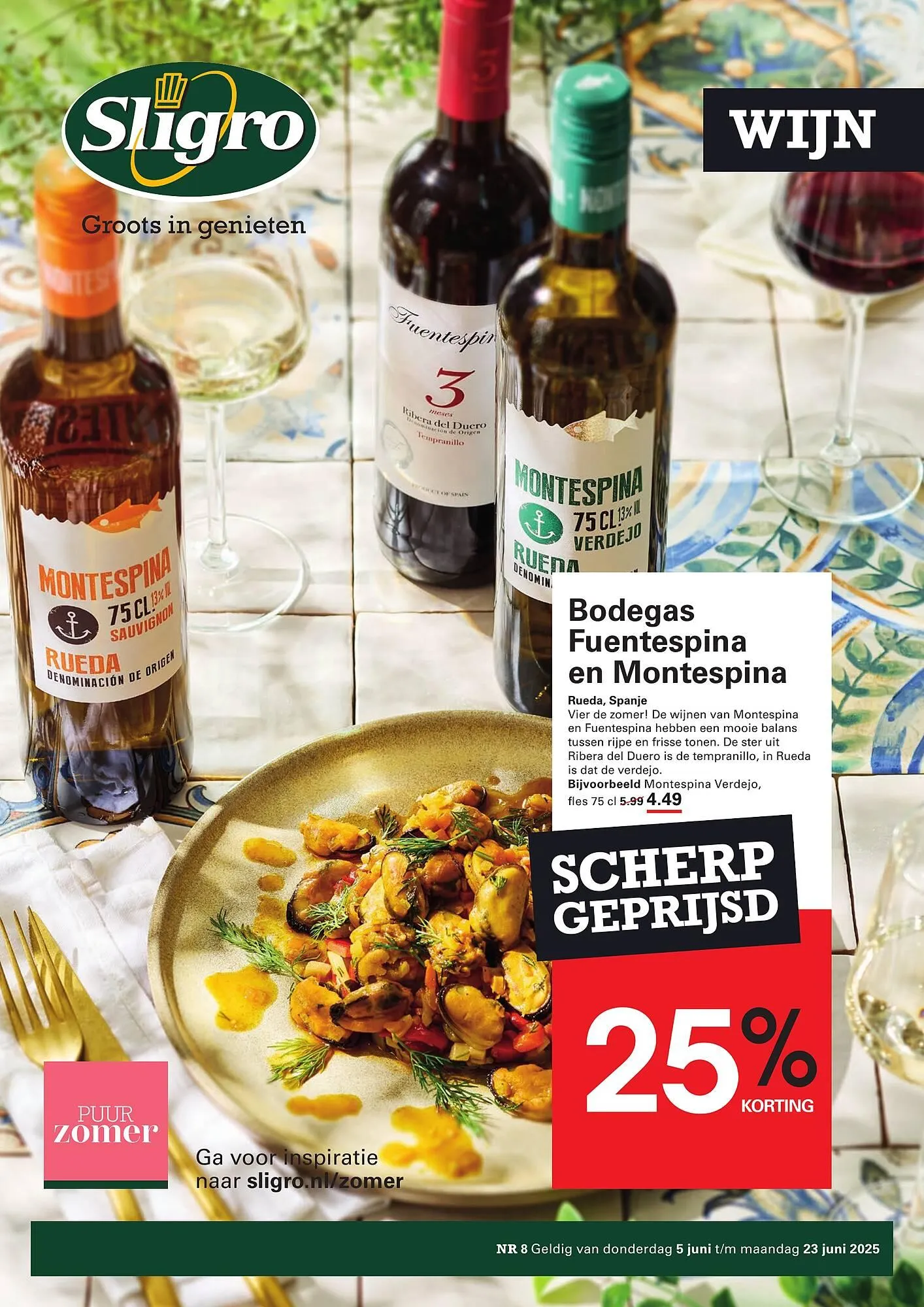 Sligro folder van 5 juni tot 23 juni 2025 - Folder pagina 1