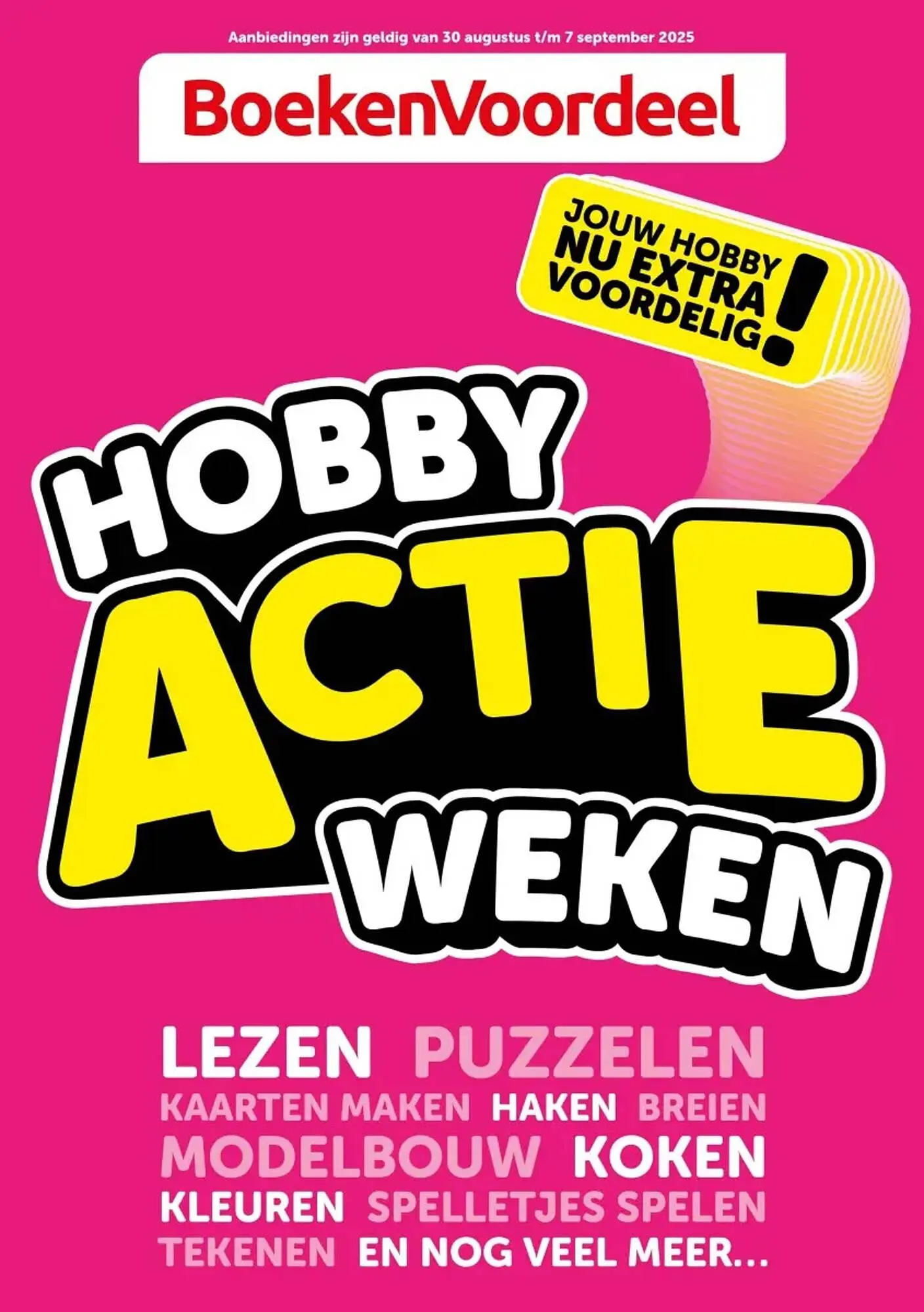 Boekenvoordeel folder van 30 augustus tot 7 september 2025 - Folder pagina 1
