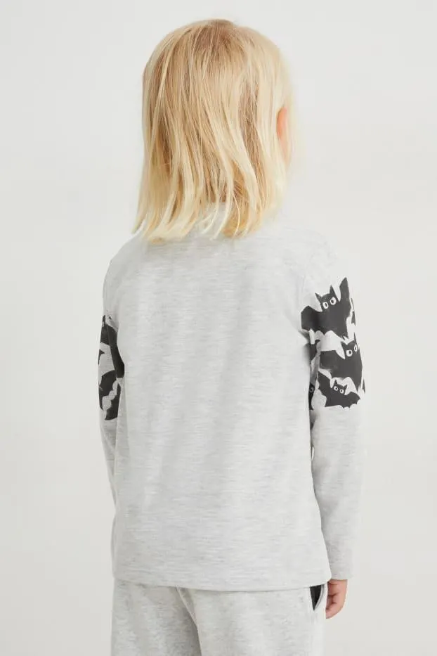 Halloween-set - longsleeve en vleermuismasker - 2-delig