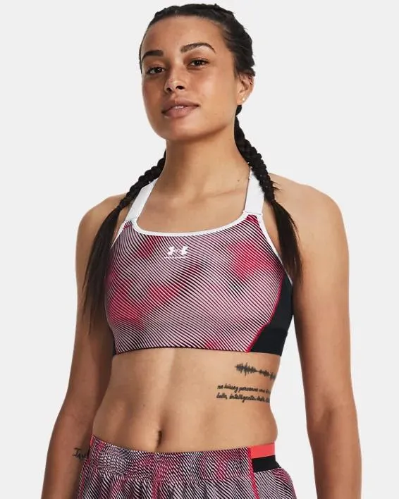 Bra deportivo de sujeción alta con estampado HeatGear Armour® para mujer