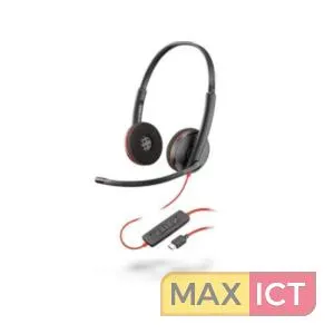 Poly Blackwire C3220 Stereofonisch Hoofdband Zwart