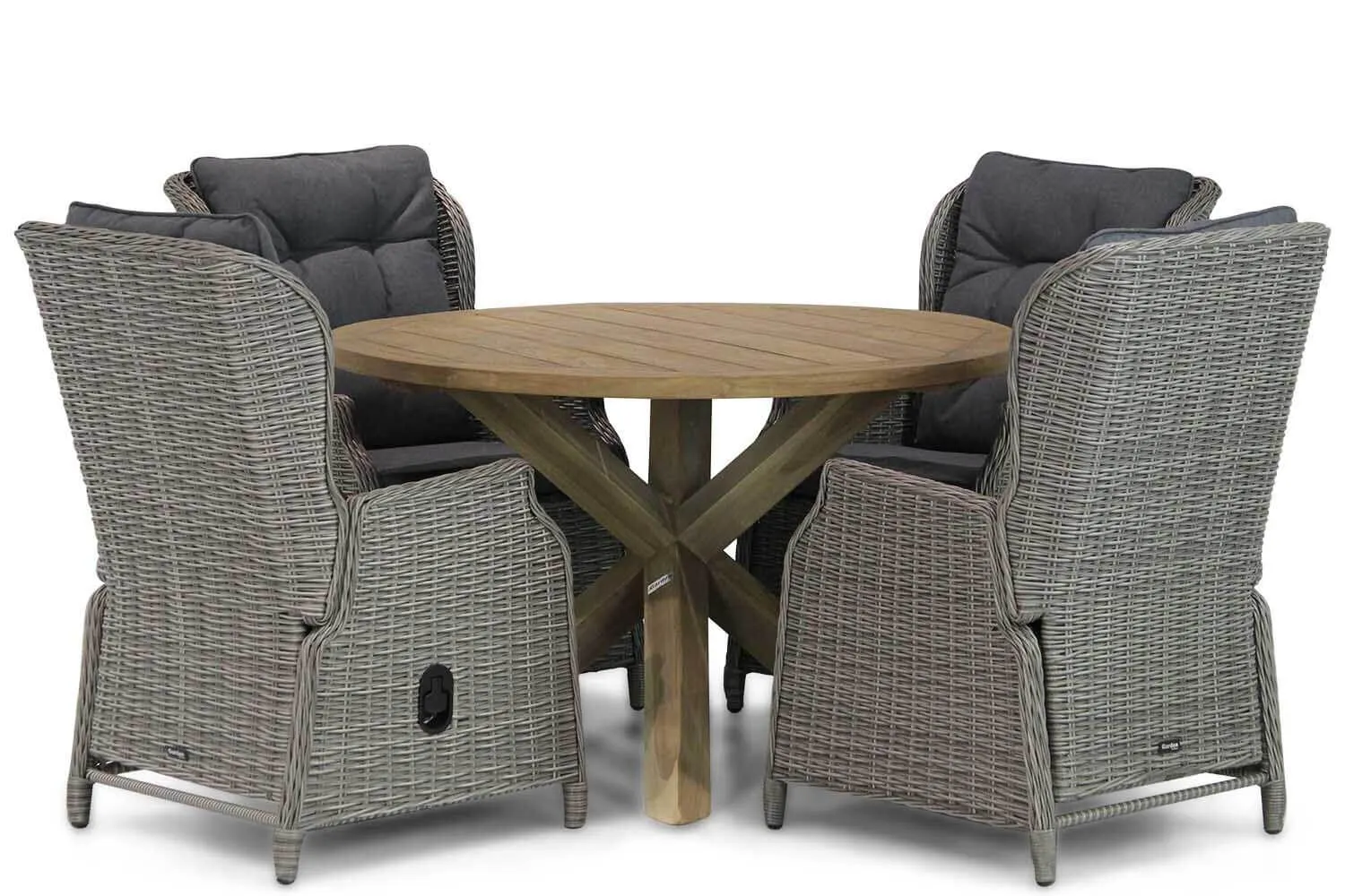 Garden Collections Edingburgh/Sand City 120 cm rond dining tuinset 5-delig
