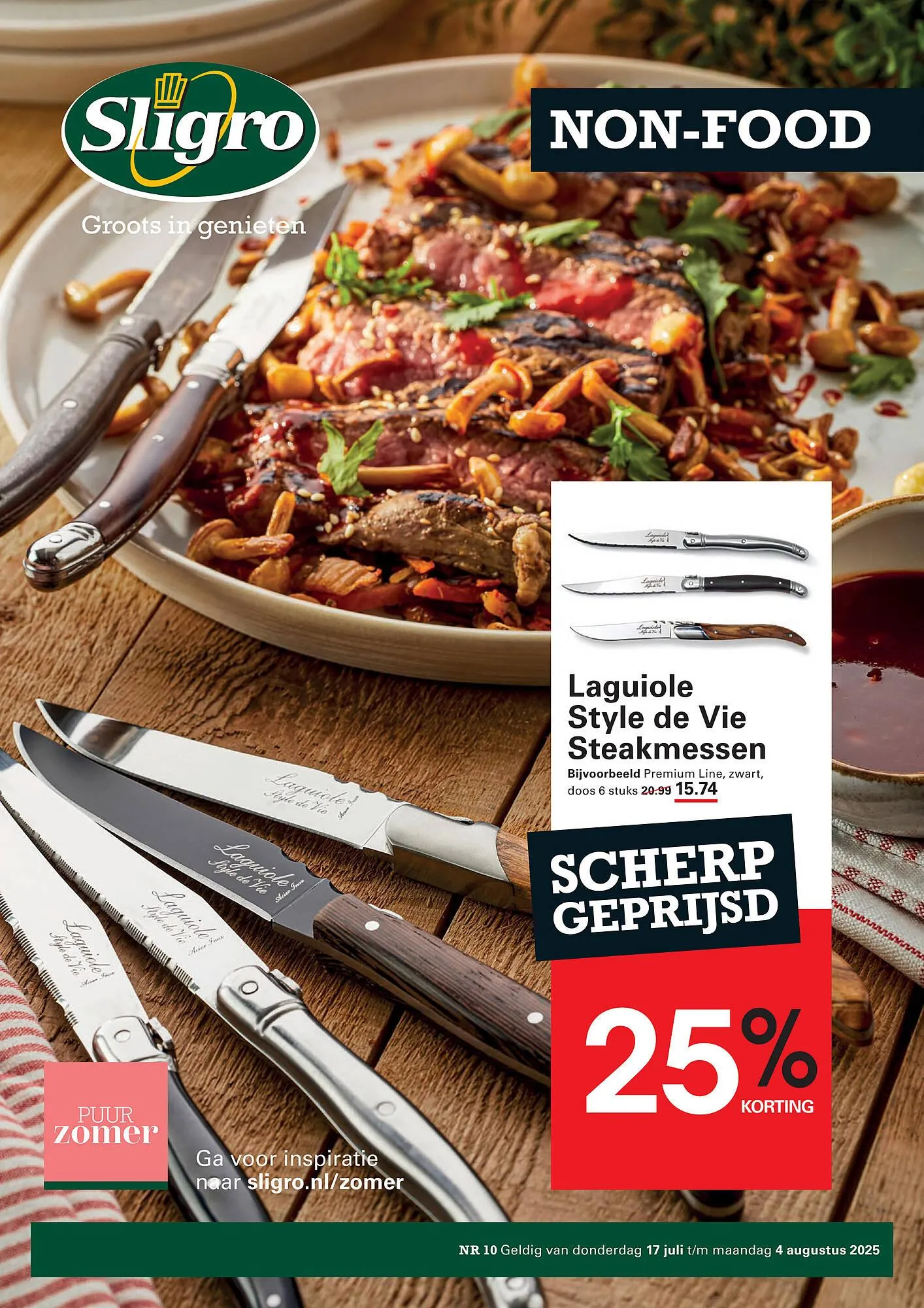 Sligro folder van 17 juli tot 4 augustus 2025 - Folder pagina 1