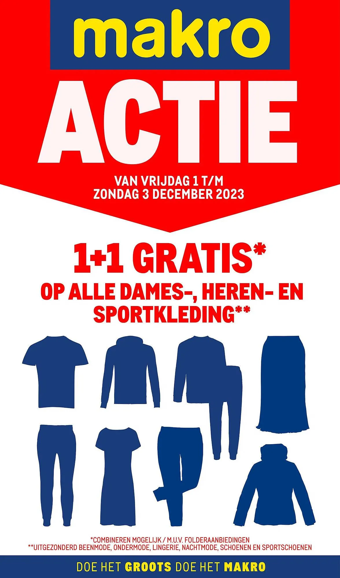 Makro folder van 1 december tot 3 december 2023 - Folder pagina 1