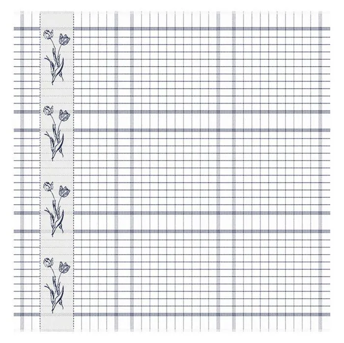 DDDDD Theedoek Lisse 60x65cm - blue - set van 6