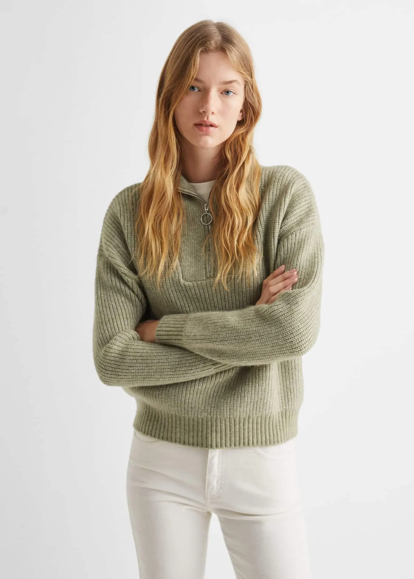 Trui met rits bij de hals