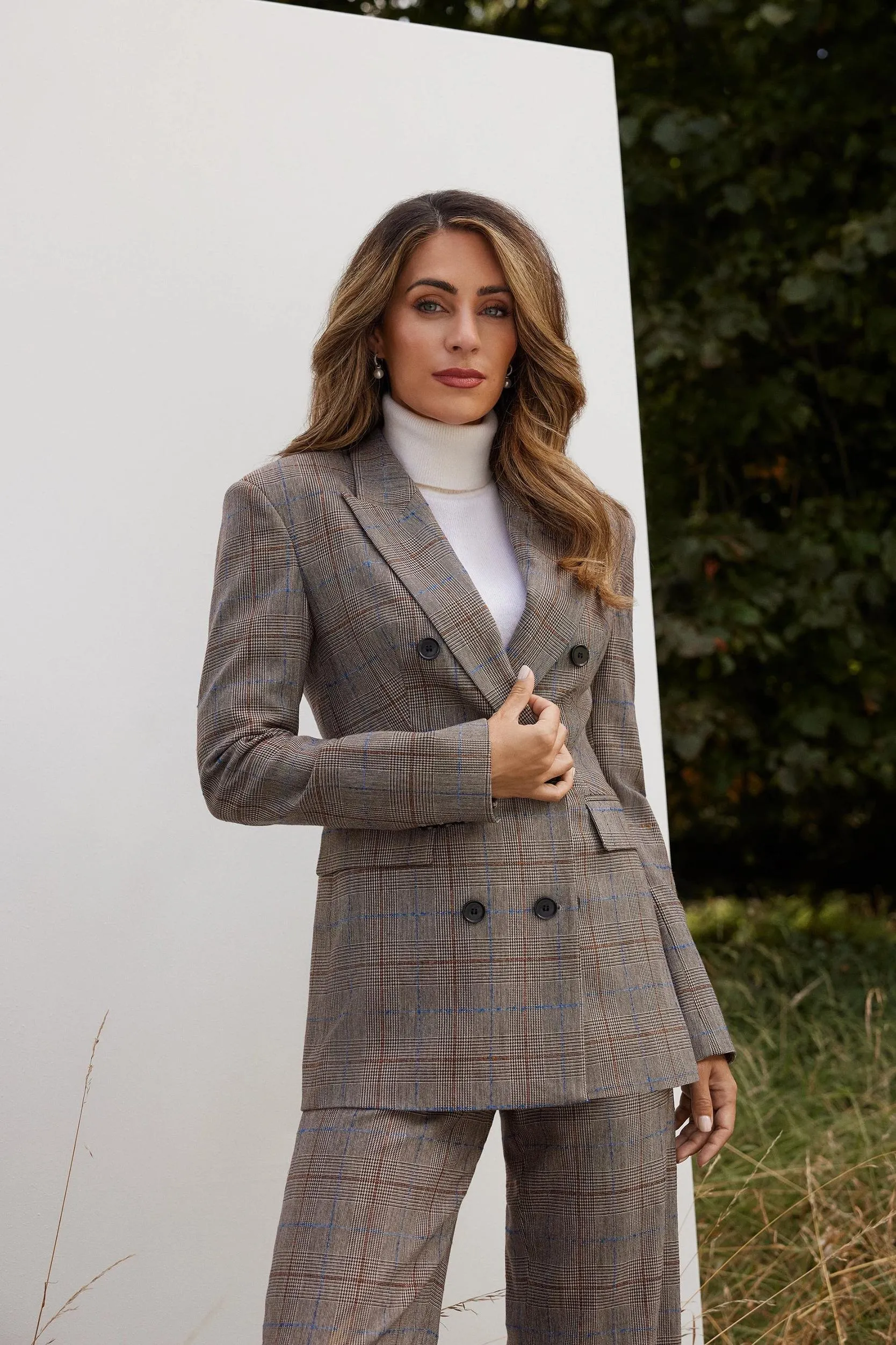 Lydia Millen Tailored Check Double Breasted Blazer