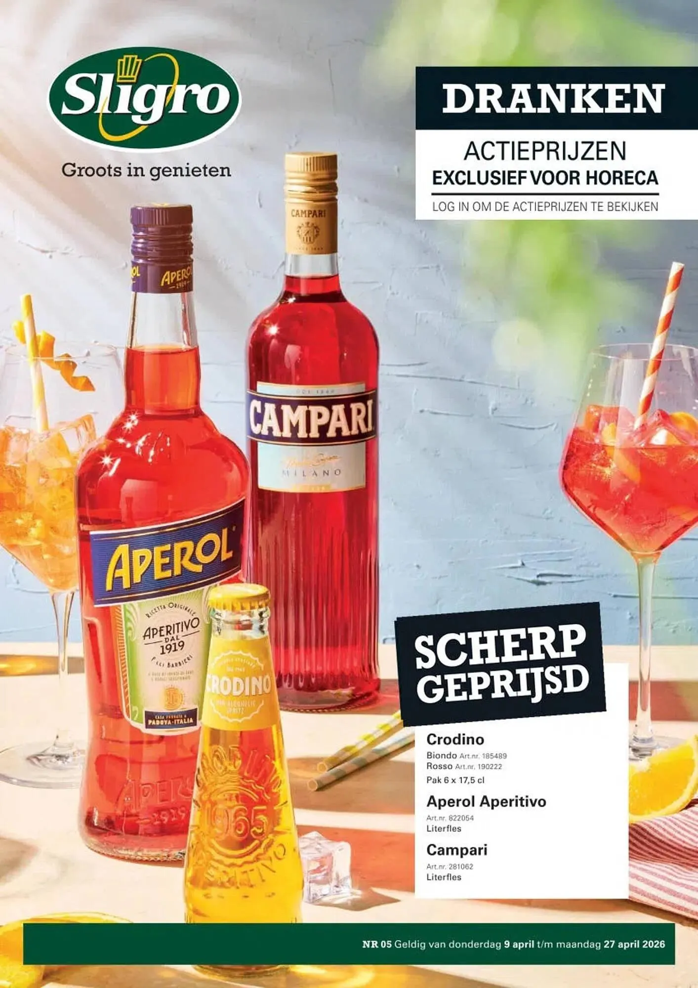 Sligro folder van 9 april tot 27 april 2026 - Folder pagina 1