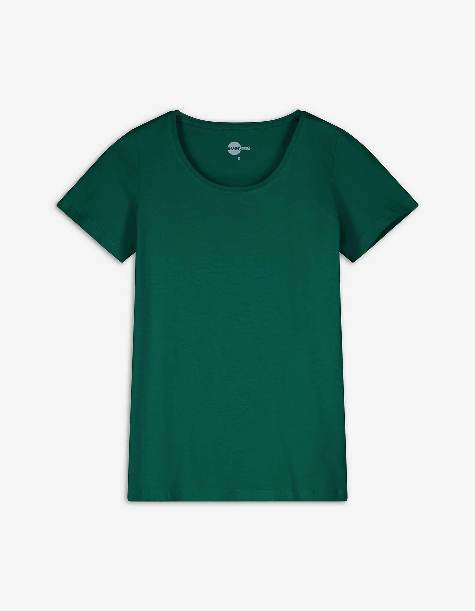 T-shirt - Basis - donkergroen