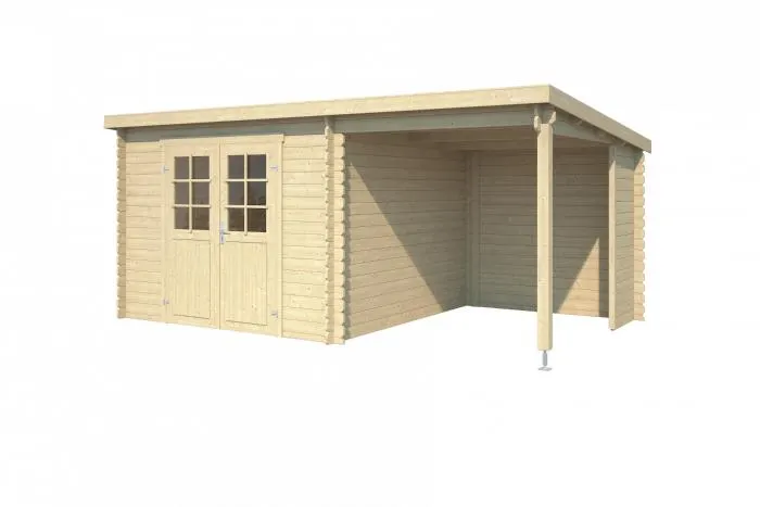 De Hoeve Blokhut Luna 295x295 + Extensie 200