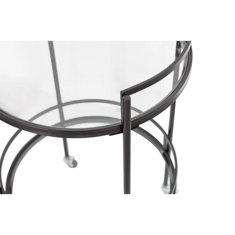 Zora - Trolley - Metaal/glas - Zwart