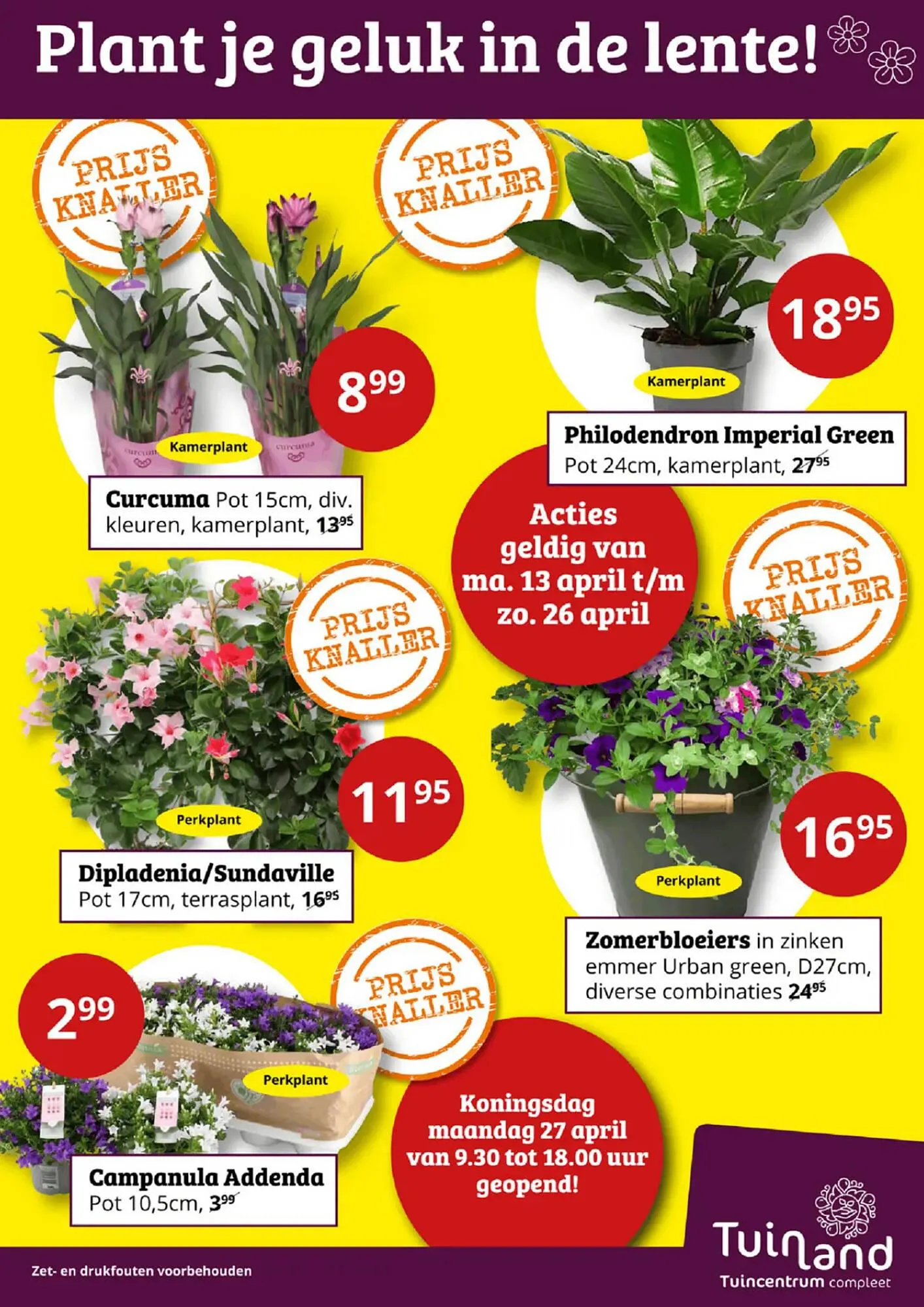 Tuinland folder van 13 april tot 26 april 2026 - Folder pagina 1