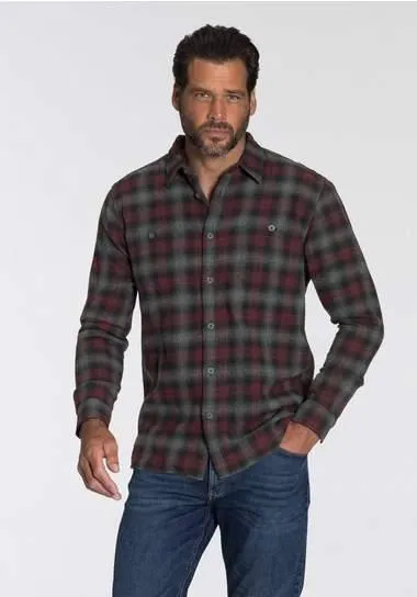 Man's World Flanellen overhemd met twee borstzakken