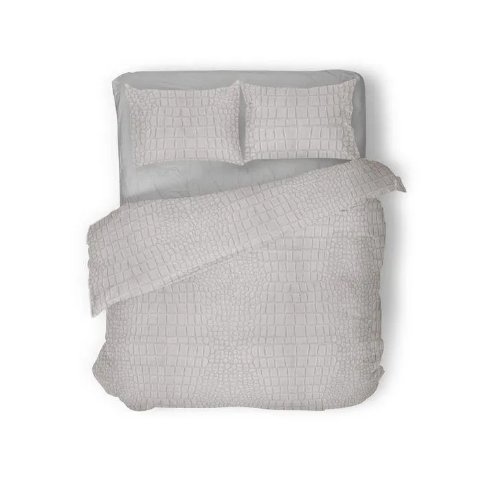 Elegance Dekbedovertrek Micro Mink Crocodile - silver grey