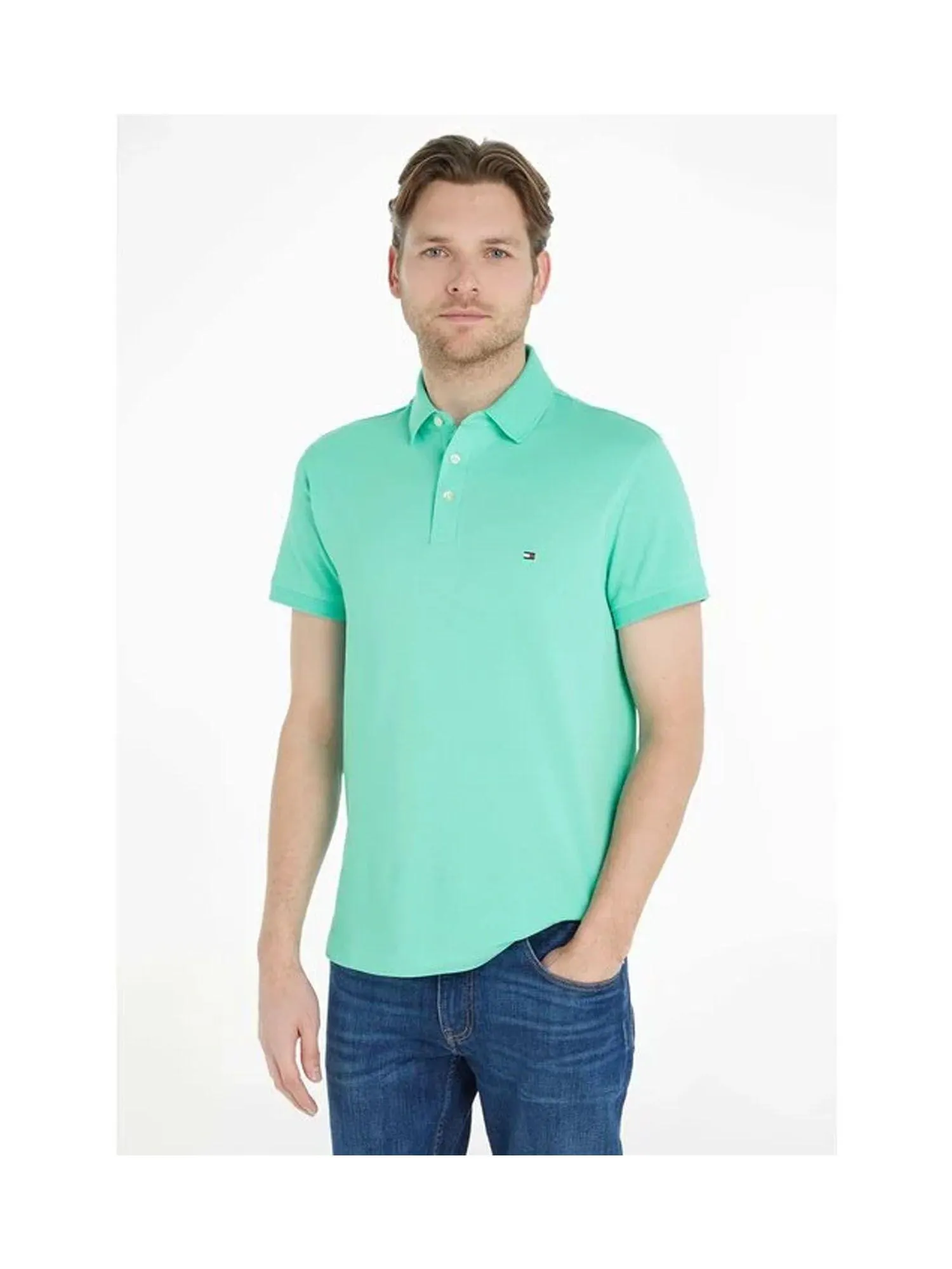 Piqué Stretch Polo Light Jade Green