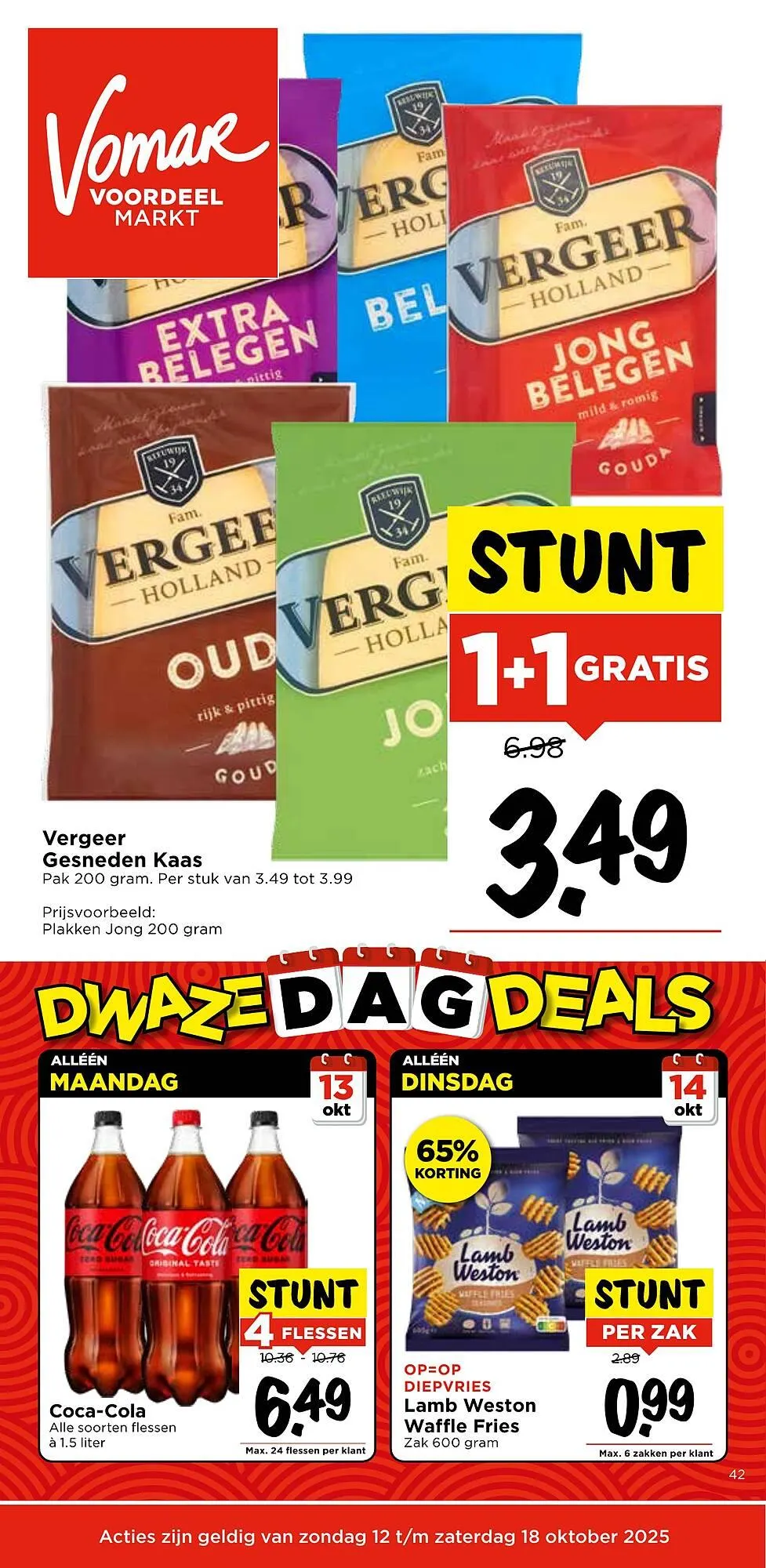Vomar Voordeelmarkt folder van 12 oktober tot 18 oktober 2025 - Folder pagina 1