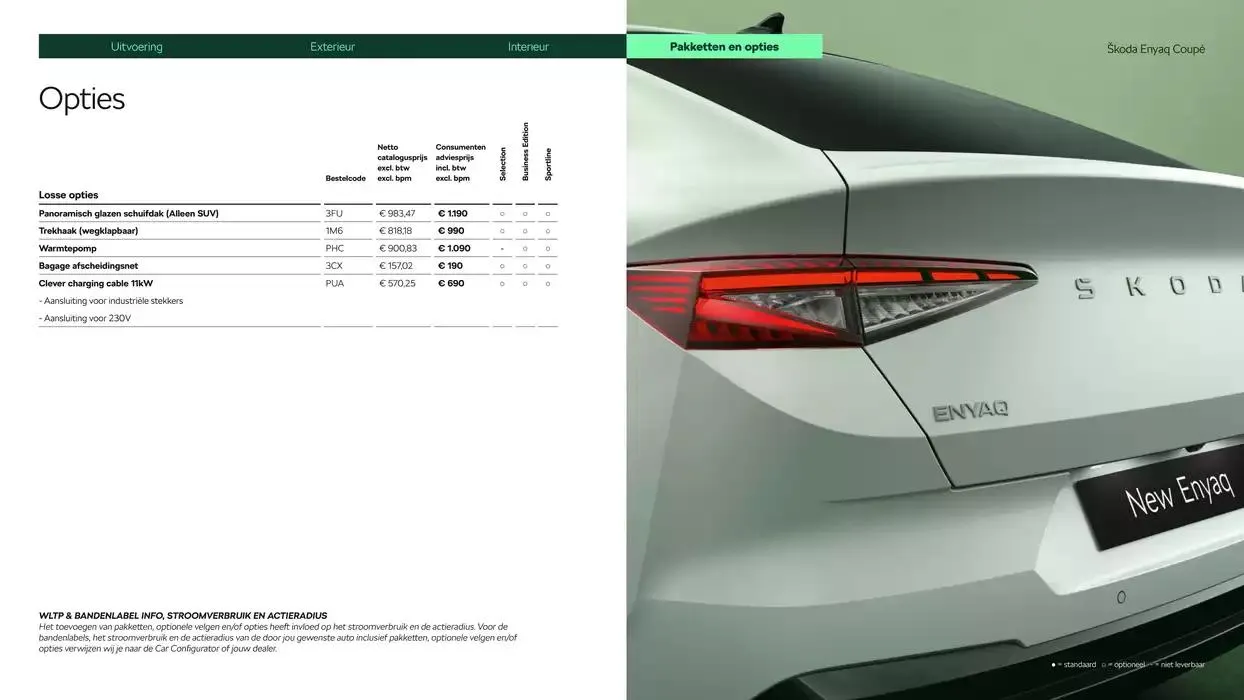 Škoda Enyaq Coupé prijslijst per 9 januari 2025 van 9 januari tot 9 januari 2026 - Folder pagina 15