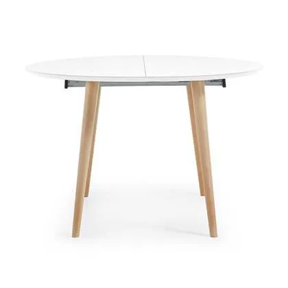Kave Home Oqui Eettafel Uitschuifbaar - 120/200 x 120 cm - Wit