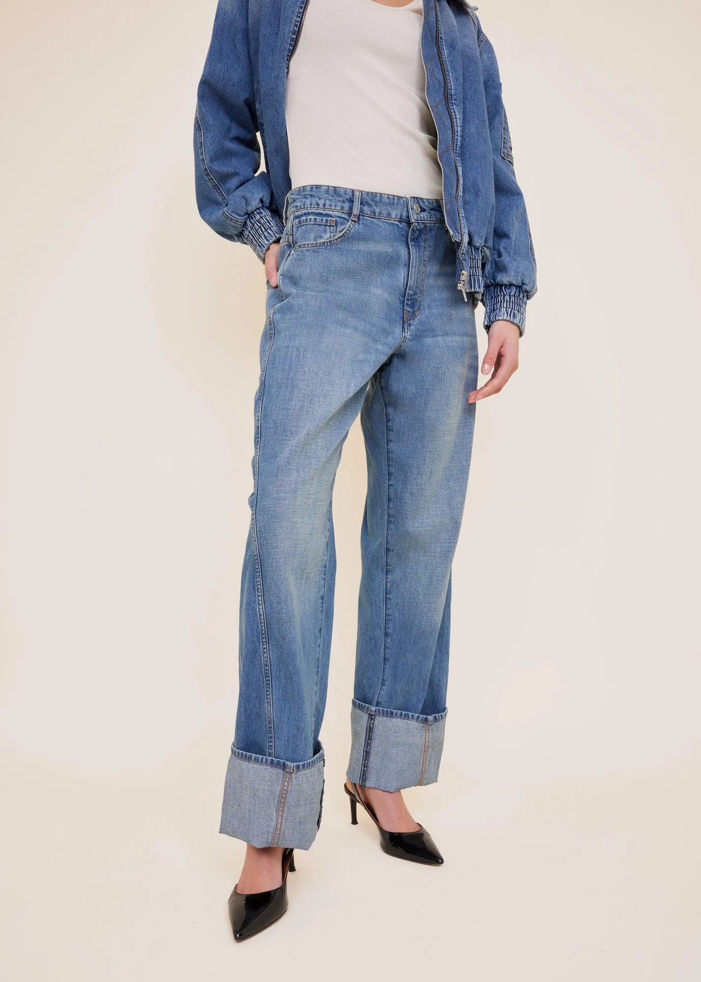 Straight leg jeans