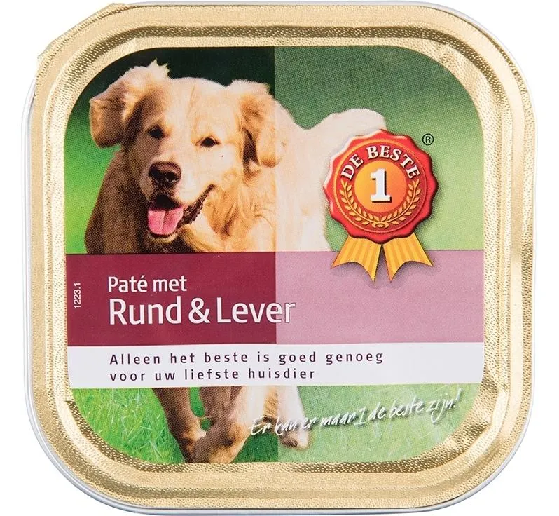 1 de Beste pate rund/lever (150 gr)