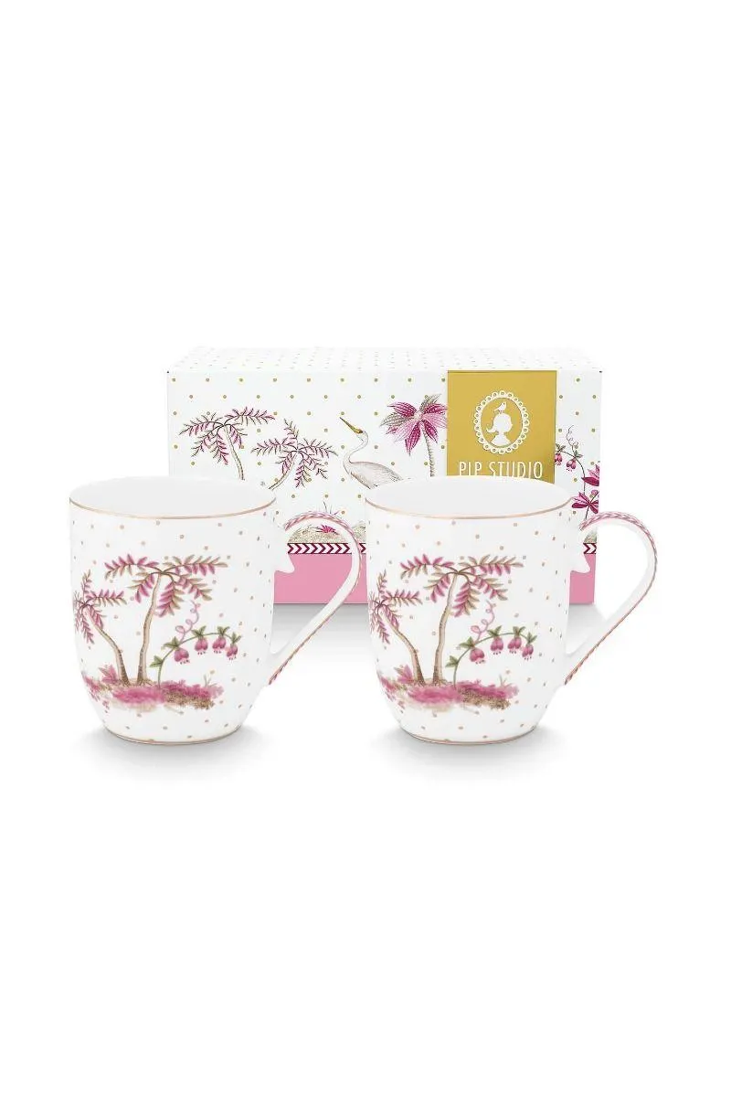 Set/2 Mokken Klein Jolie Stippen Goud Roze